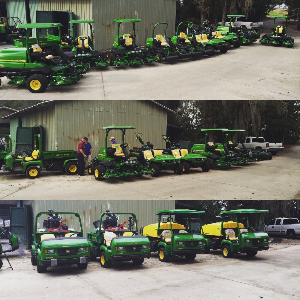 Delivered loads 8, 9, &amp; 10 to Sea Island today! 87 pieces delivered and 40 more to go! <a href="/JohnDeere/">John Deere USA</a> <a href="/ShowTurf/">ShowTurf</a>