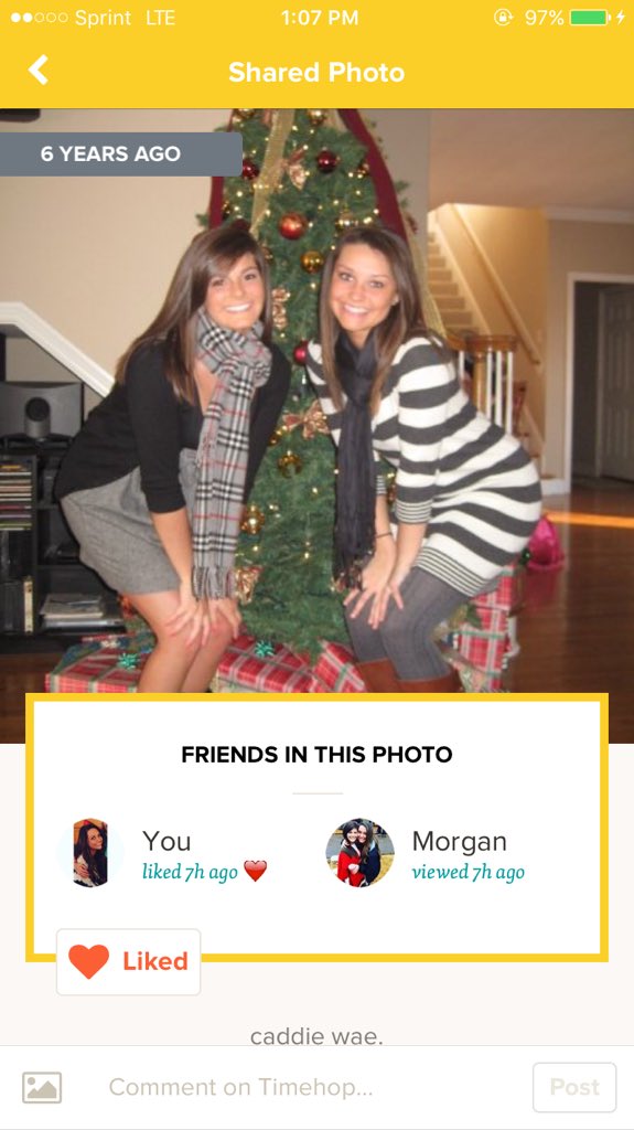 CallieRae14's tweet photo. Merry Christmas from me and morg way back when our scarves choked us https://t.co/cbWU0cQRQh