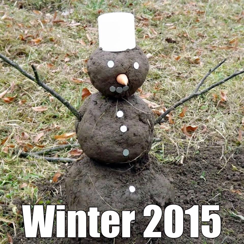 KayleeWendt's tweet photo. Record breaking warmth this holiday season may have your snowmen looking like this...#1stDayofWinter https://t.co/OXFBAvA5uH