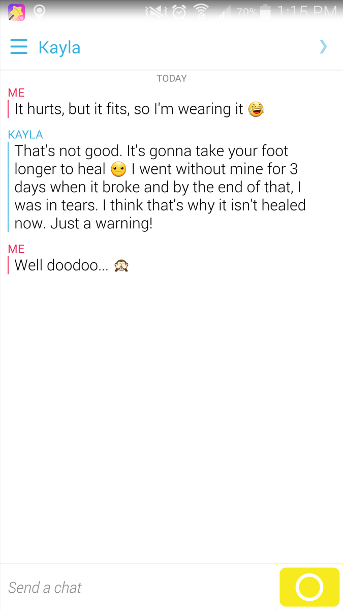 kitty_nicole42's tweet photo. When your foot finally fits in a regular shoe but grandma tell you no. @KaylaRosser95 https://t.co/D1luyC2E5A