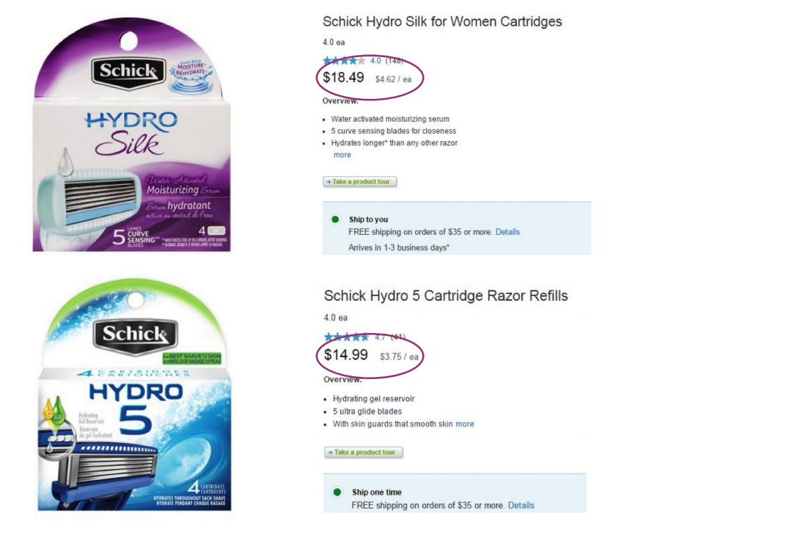 LaurenLaCapra's tweet photo. Do not buy pink products that say "for women" https://t.co/H85vbGOOag via @FusionMoney https://t.co/dUznUMMYZ4