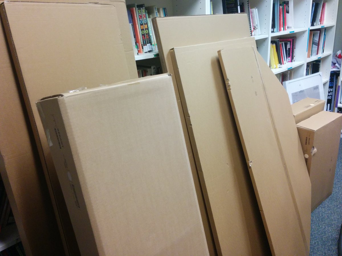 OPIRGMCMASTER's tweet photo. Boxes are in the resource centre, ready for workspace renewal! #multiusespace #tablesnotdesks #2016 https://t.co/0wWZ2KHjMi