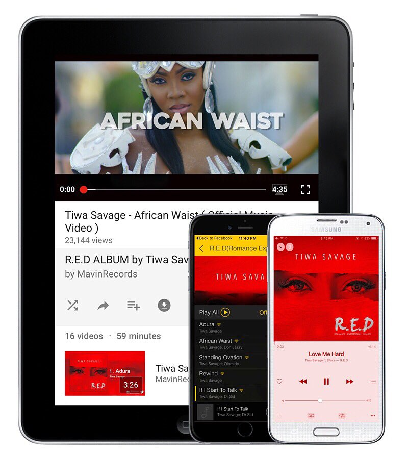 Zittyqueen's tweet photo. Via @mavinrecords: The #RED album by @TiwaSavage is now available to everyone at https://t.co/kZyYWn6Ewx https://t.co/TzoF8WNFTP