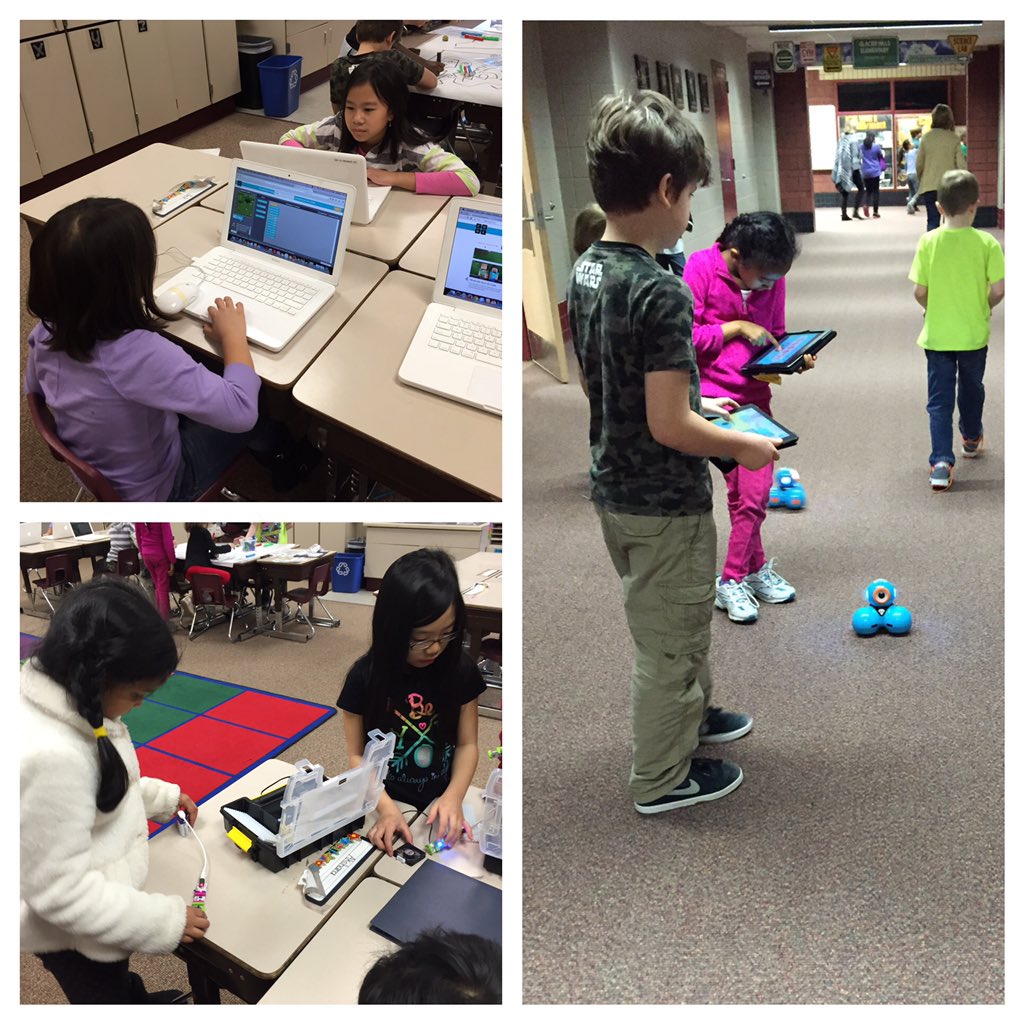 BrooksGH2's tweet photo. LittleBits, Hour of Code, Dash. Oh my! #secondgrade #glacierhills https://t.co/ZL545mmYTH
