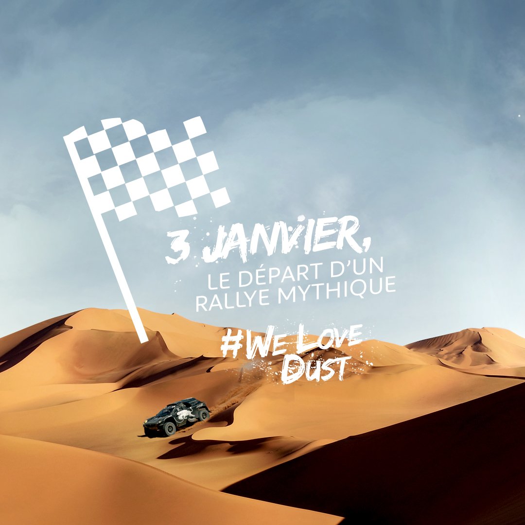 peugeotsport's tweet photo. '3 more days till the start of the #Dakar2016. Check back on the @peugeotsport team on 03 Jan! #Peugeot2008DKR https://t.co/nz1HikXjxA