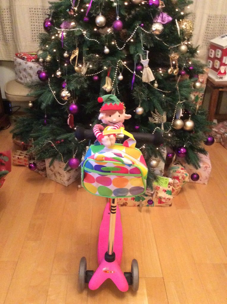 Day 22, Mr Elfie going for a ride #elfonashelf