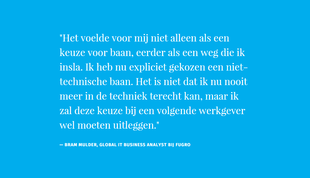 .<a href="/BramMulderNL/">Bram Mulder</a> maakte een carrièrekeuze die niet meteen voor de hand ligt: geen #techniek - vanstarters.nl/interview/bram…