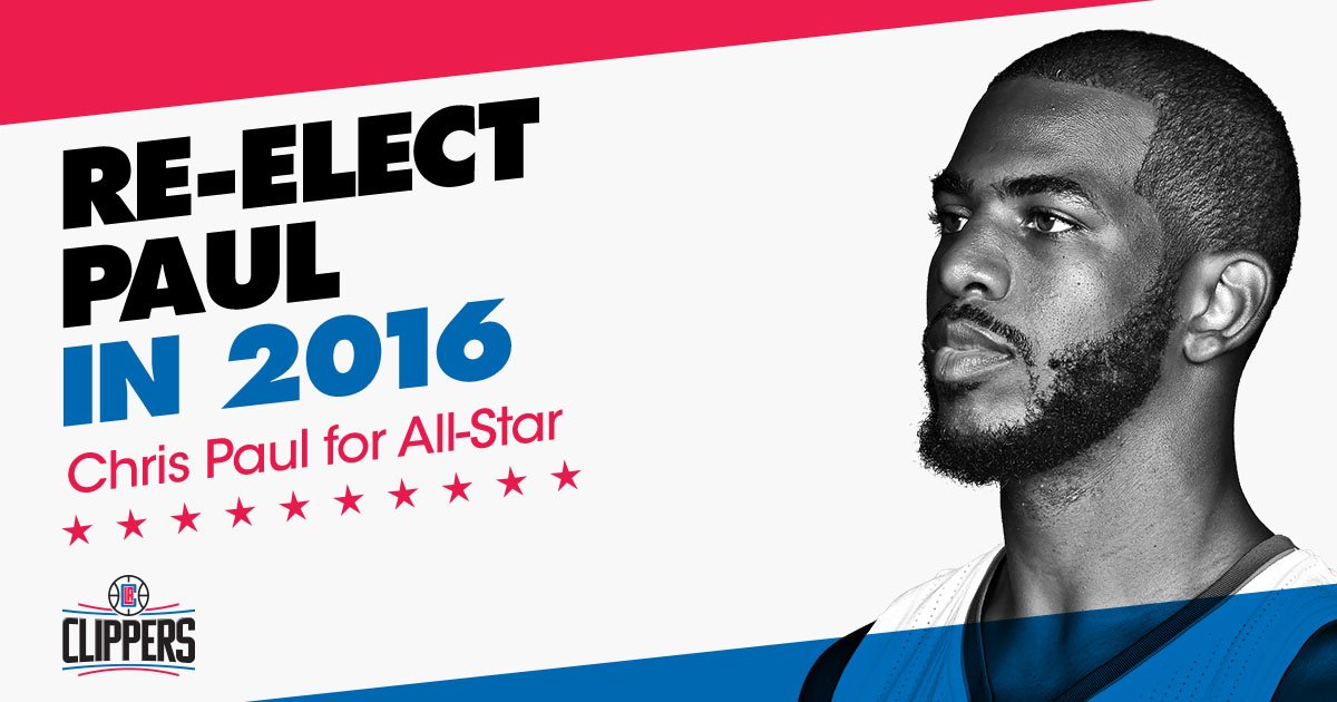 LAClippers's tweet photo. Retweet to vote for @CP3 for 2016 All-Star.

#NBAVote 
#TogetherWeWill https://t.co/N8mpTDZHub