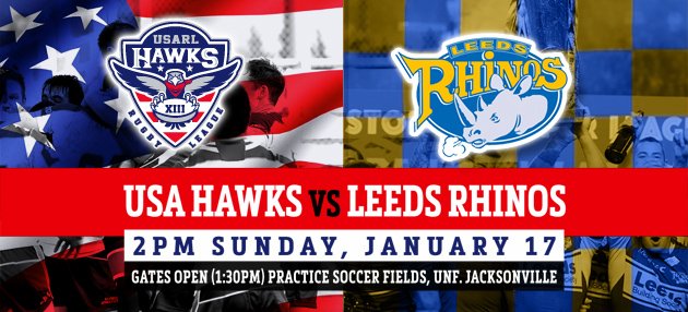 stevewskip's tweet photo. #USARL Hawks (Residents) vs @leedsrhinos Jan 17 #Jacksonville #rugbyleague @USARugbyLeague https://t.co/I8YeYqoyL0 https://t.co/sRYXonIEEh