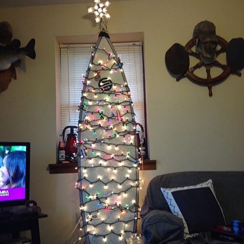 Best Christmas tree award goes to @keegs7804 for this epic Santa Cruz Surfboard Christmas tree!