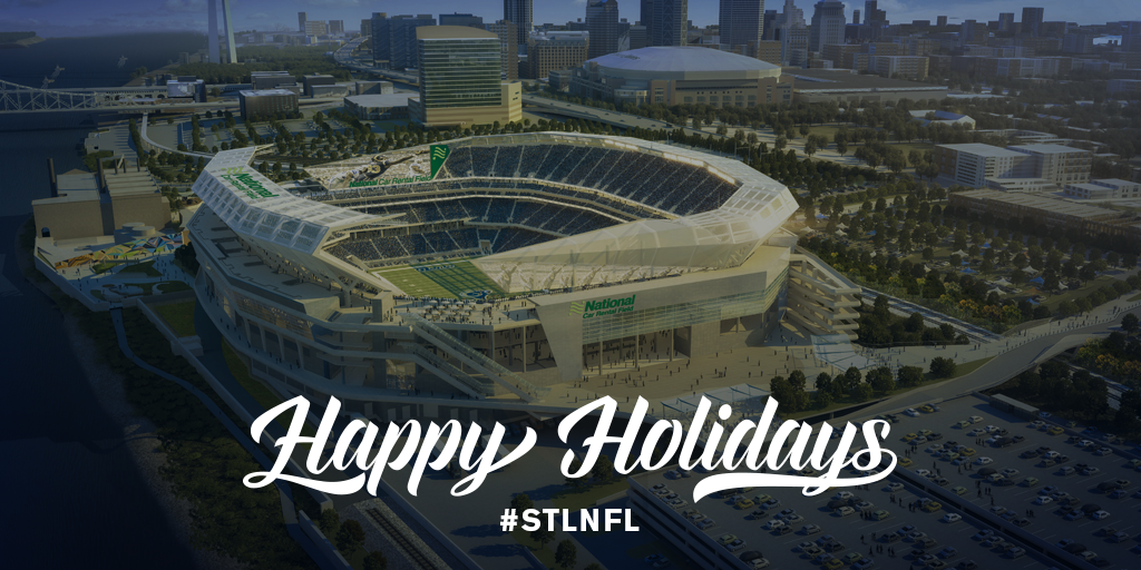 Season's Greetings from #STLNFL! Our brief but sincere holiday message to you is up on stlstadium.com!