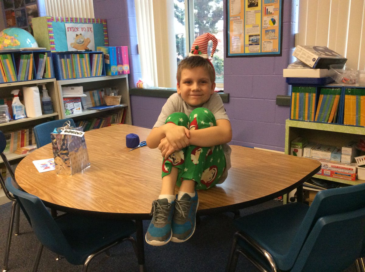 SS_Gr3's tweet photo. Mrs. McGuire's elf on a shelf! https://t.co/BuOY9cGMON