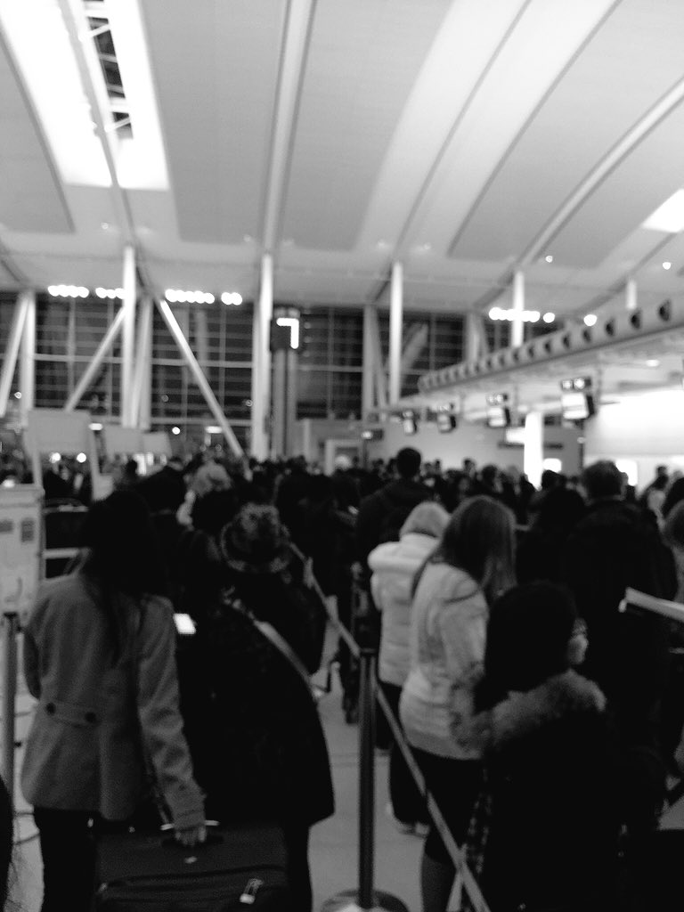 thebloodyfive's tweet photo. @AirCanada blindsided by the holidays again this year, you really never never know when that rush is gonna happen https://t.co/1vTMA5Ux0q