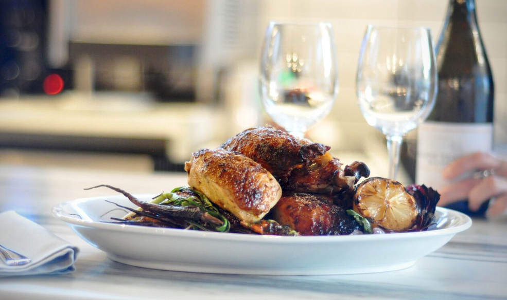 Stop in for Tues. Chicken Dinner: whole rotisserie chicken w/ chef choice of sides for $36! Add house wine for $28