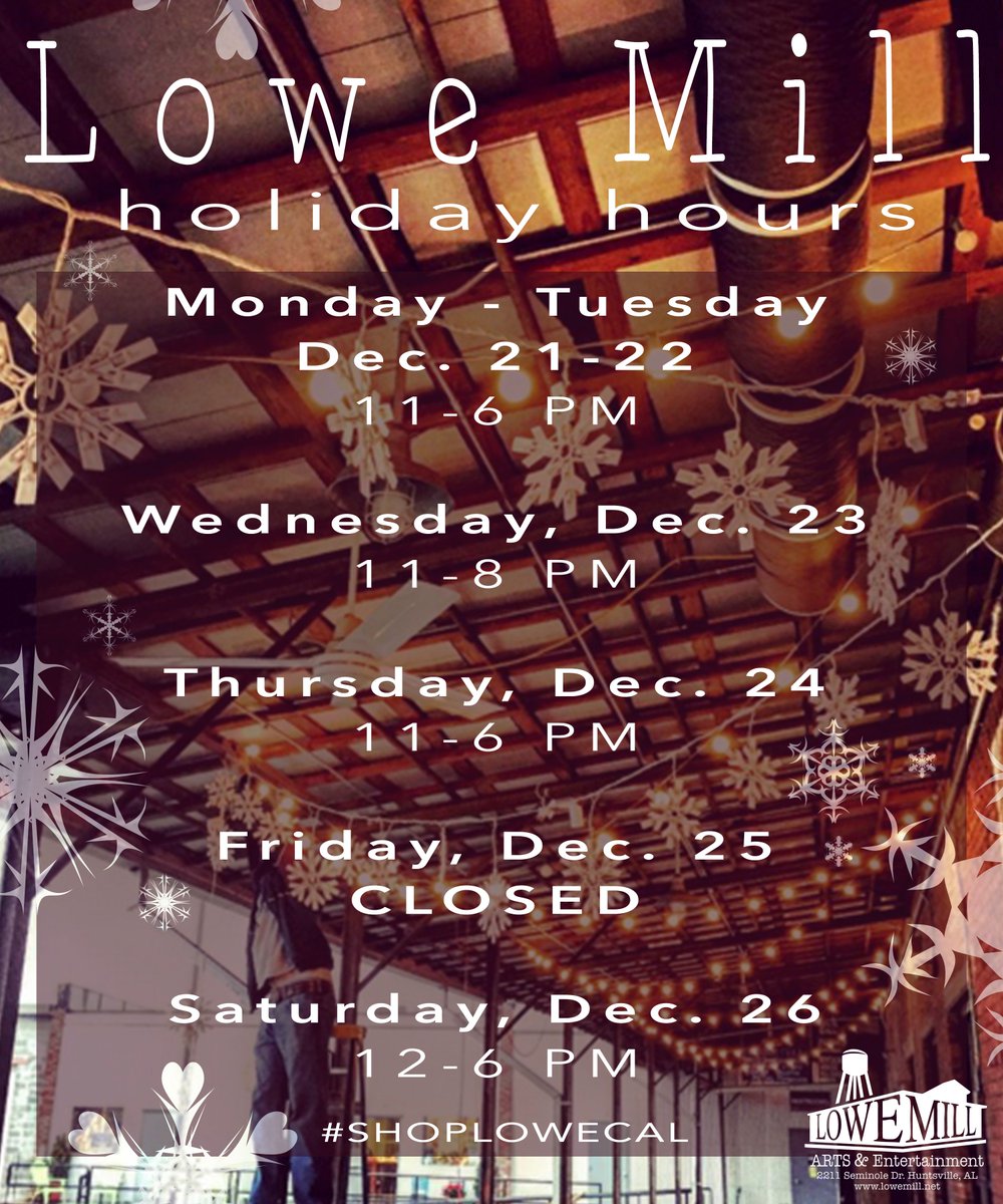 lowemillarts's tweet photo. Don't forget! We're OPEN LATE tomorrow, so come shop for those last minute gifts! https://t.co/cUs9gippF0