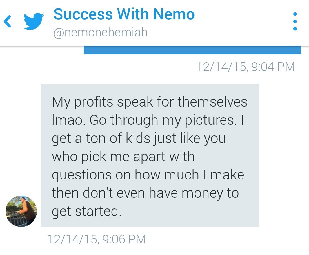 I asked my uncle who does forex and he confirmed <a href="/nemonehemiah/">Nehemiah</a> is a con artist preying on kids to make a quick buck