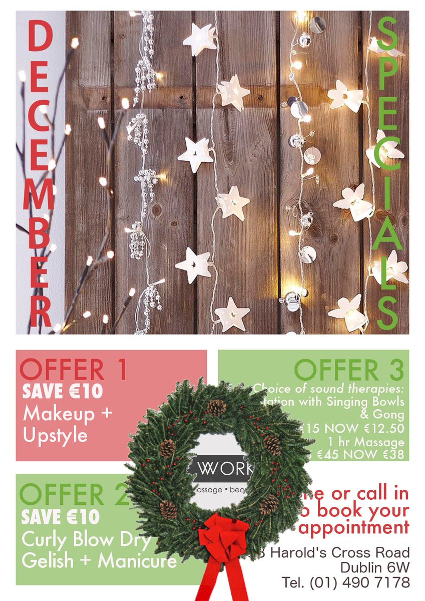See #DecemberSpecials from The Works! Call @ 014907178 &amp; book your treatments now! #MonthlySpecials #BeautyDeals