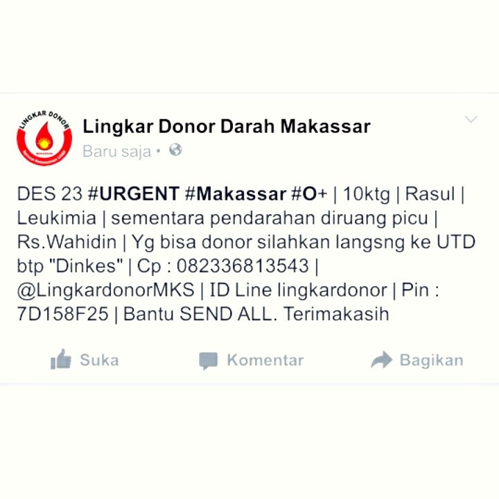 <a href="/Bolang_Mks/">terlanjur ganteng</a> <a href="/tribuntimur/">Tribun Timur</a> @celebesonline <a href="/DonasiDarah/">Donasi Darah</a> <a href="/O_Makassar/">Gol. Darah O Mks</a> <a href="/SupirPete2/">Supet</a> <a href="/info_makassart/">info kota daeng</a> <a href="/FCBI_Makassar/">FCBI Reg. Makassar</a>