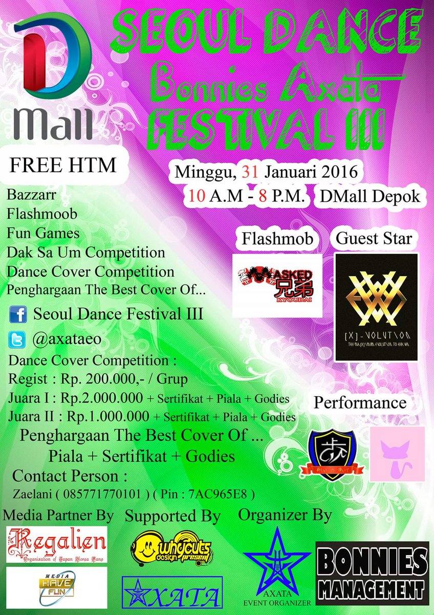 [k-pop] Seoul Dance Axata III | 31.01.2016 | <a href="/DMallDepok/">Dmall Depok</a> | More Info: @AxataEO