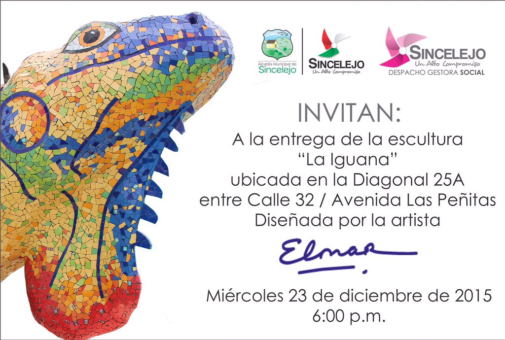 jairofernandezq's tweet photo. Mañana entrega oficial de la escultura "La Iguana", iniciativa de nuestra Gestora Social @anymarcas https://t.co/eu6x2B9IWe