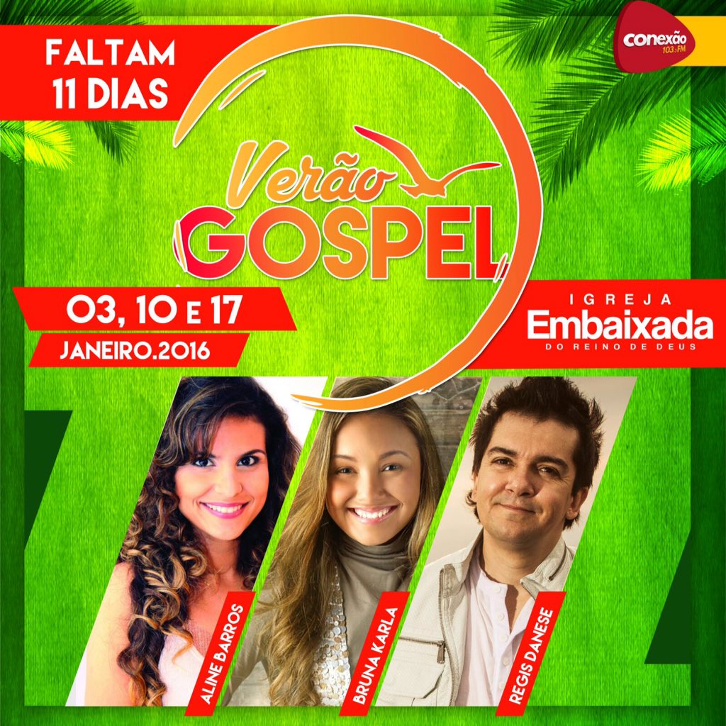 PrMarcioM's tweet photo. Verão Gospel @alinebarros @brunakarlabk @rdaneseoficial @PrMichaelAboud @igrejaembaixada https://t.co/Xsvkq948JL