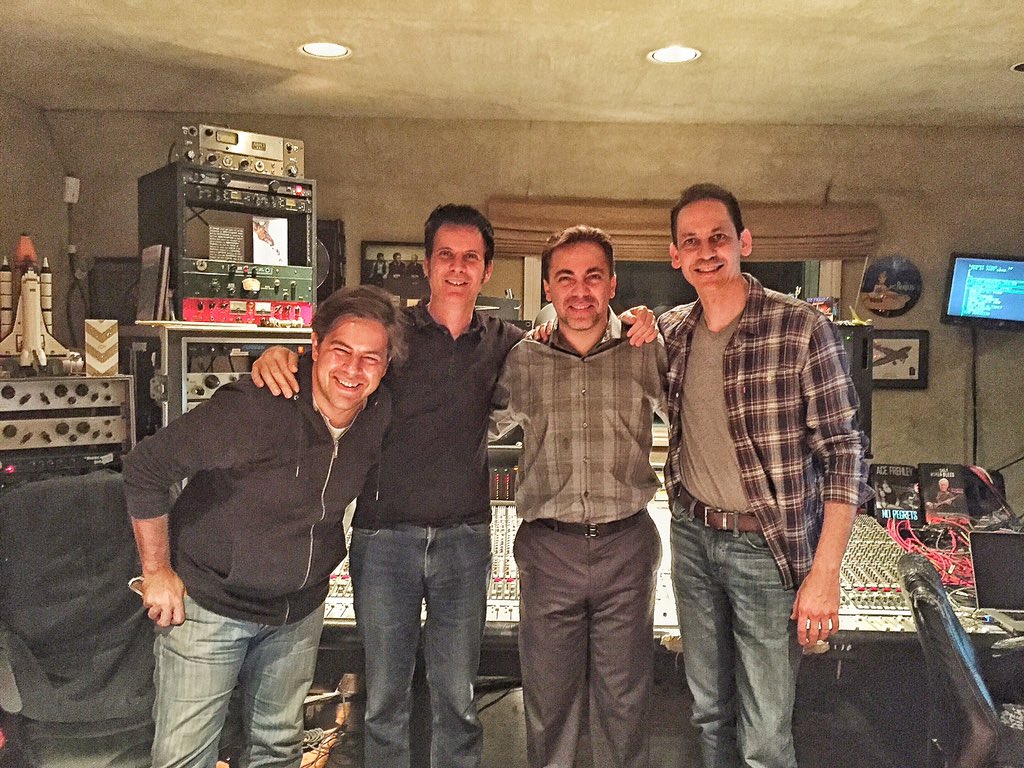 warrenhuart's tweet image. Tracking vocals with @CristianCastro at @spitfiremusicgp with @RaulioMX and @odilonchavez