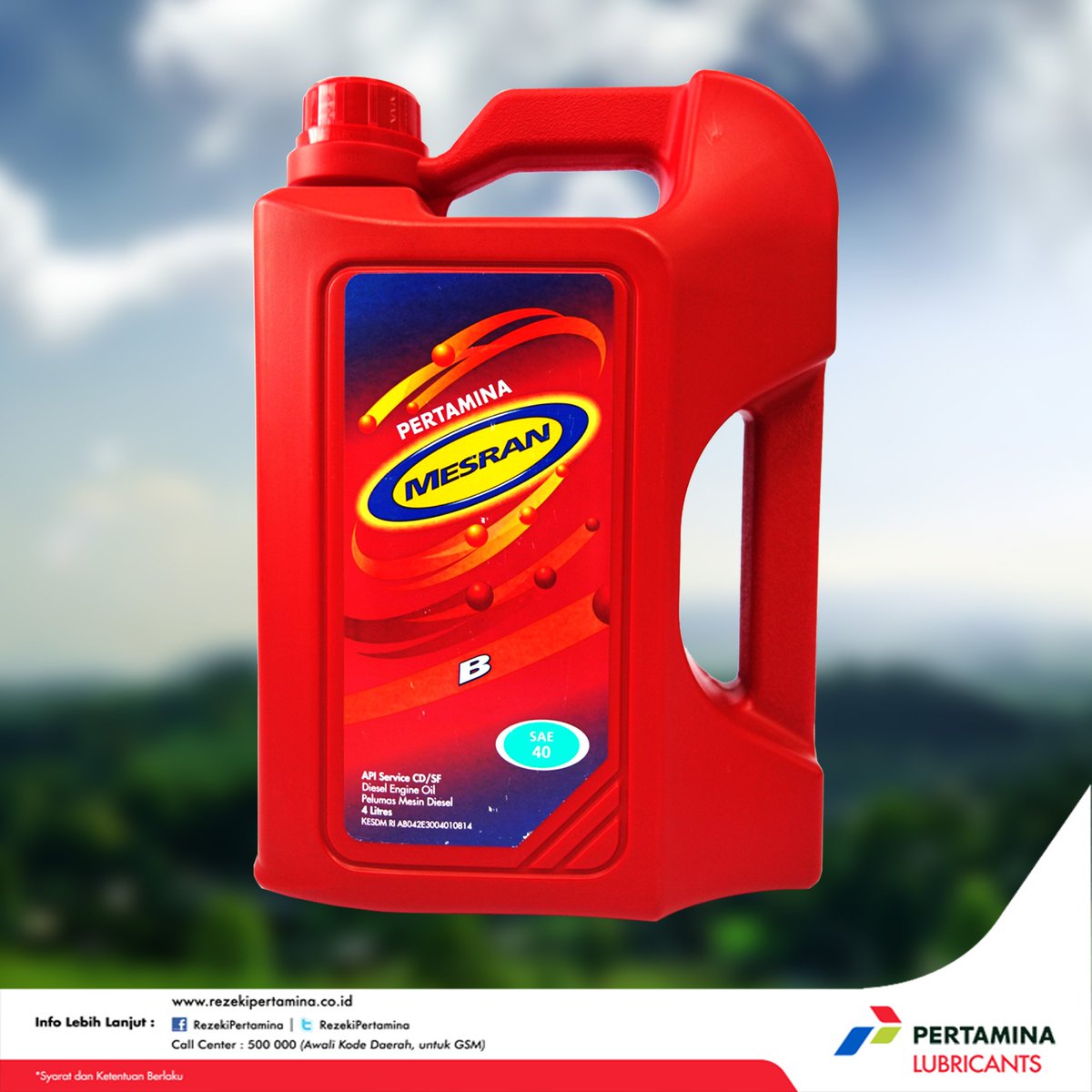 RezekiPertamina's tweet photo. Mesran B40. Oli terjangkau dan berkualitas untuk kendaraan mesin diesel dan armada kelas sedang :) #RezekiPertamina https://t.co/SP8yyIeMiX