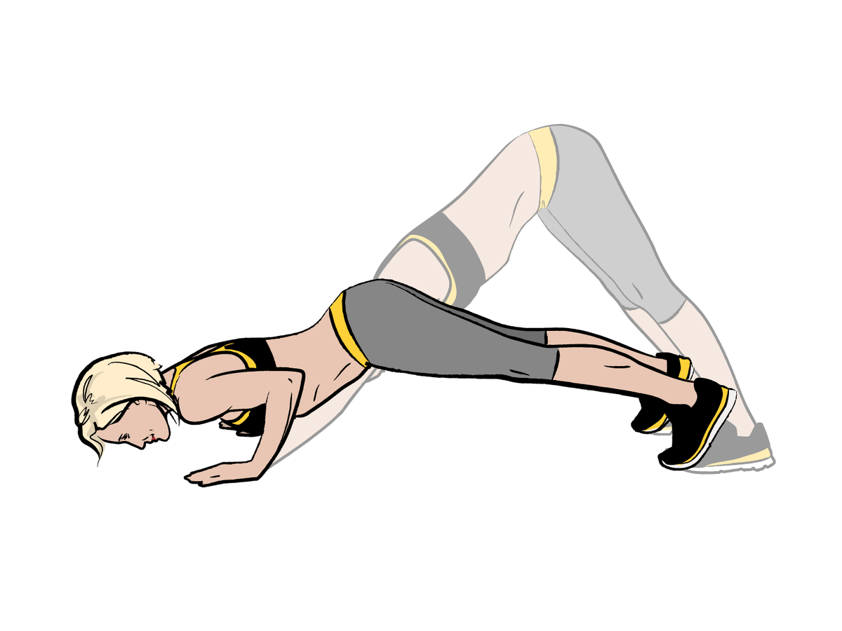 UKWomensHealth's tweet image. Your last #morningmove before we give you a festive break... the dive bomb press-up!