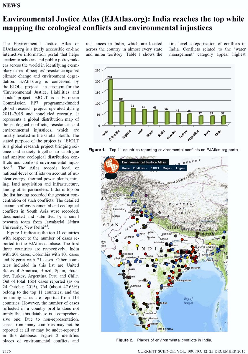 BRICSlics's tweet photo. #CurrentScience| Environmental Justice Atlas #EJAtlas.org:#India reaches the top https://t.co/7O5QIzNNqz #EJolt #OA https://t.co/fb5T3oAQON