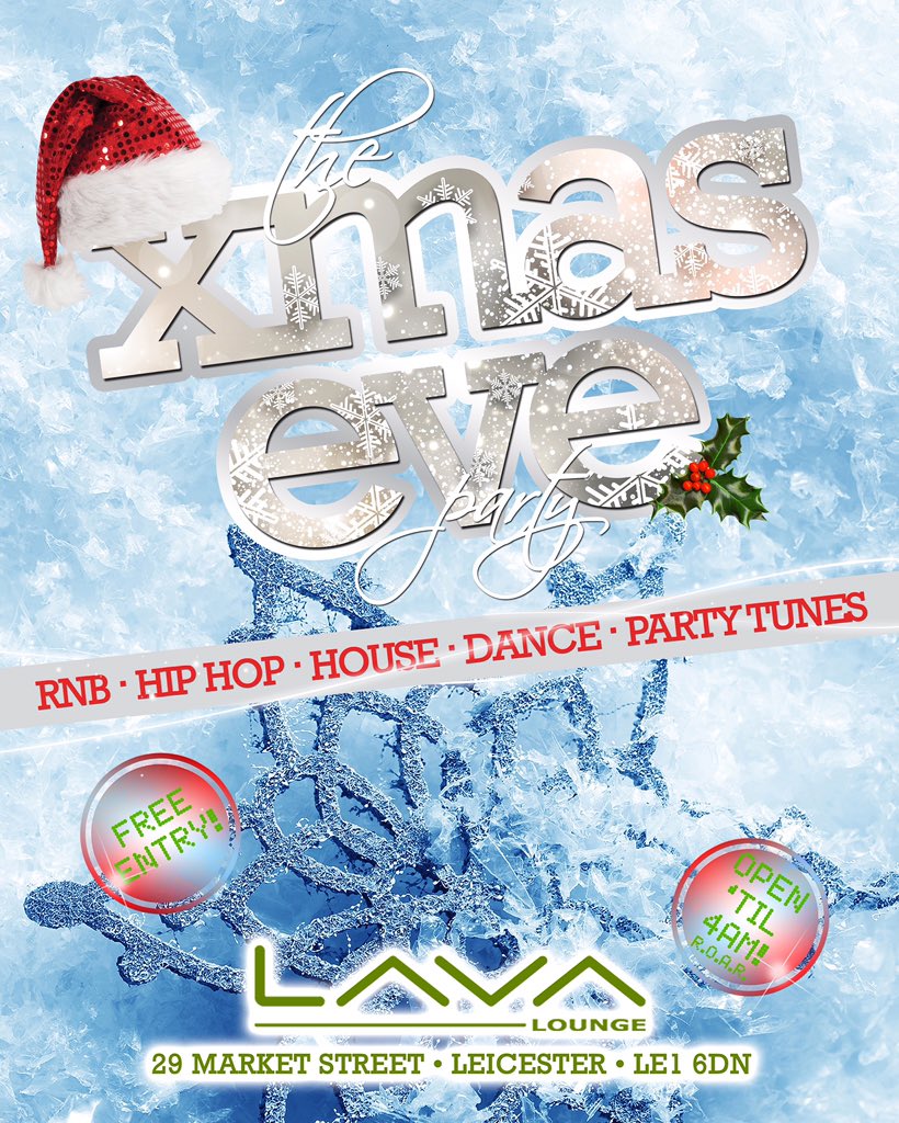 <a href="/Lavaleicester/">Lava Lounge</a> #XmasEve2015 #Leicester #LeicesterNightLife #Free #PartyAnthems #Fatboy #lavalounge #LE16DN