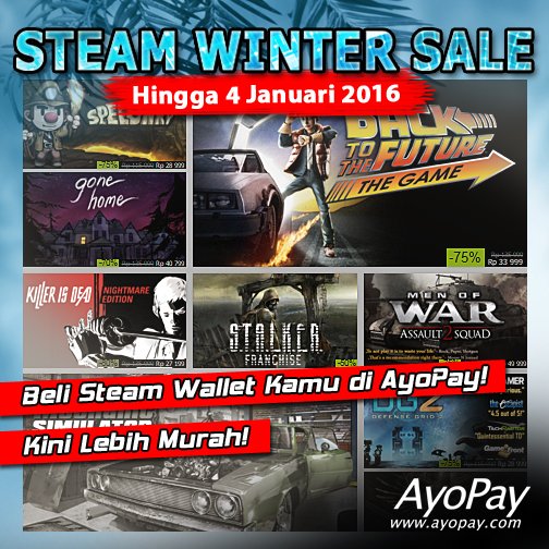 Nikmati promo wintersale yang hadir di <a href="/steam_games/">Steam</a> dalam menyambut liburan Natal dan Tahun hingga 4 januari 2016