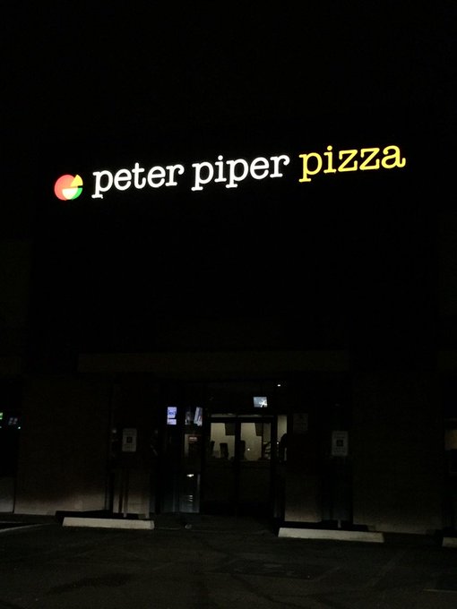 HOLD THE FUCK UP since when did Peter Piper change their logo?! MY CHILDHOOD! Wtf is that logo? Pizza