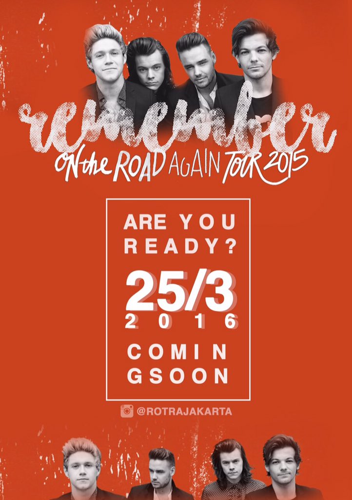 onedirectionxID's tweet image. Hello Indonesian! Are you ready for #ROTRAJakarta Gathering? Save the date 25.03.2016 

Follow IG: @ROTRAJakarta