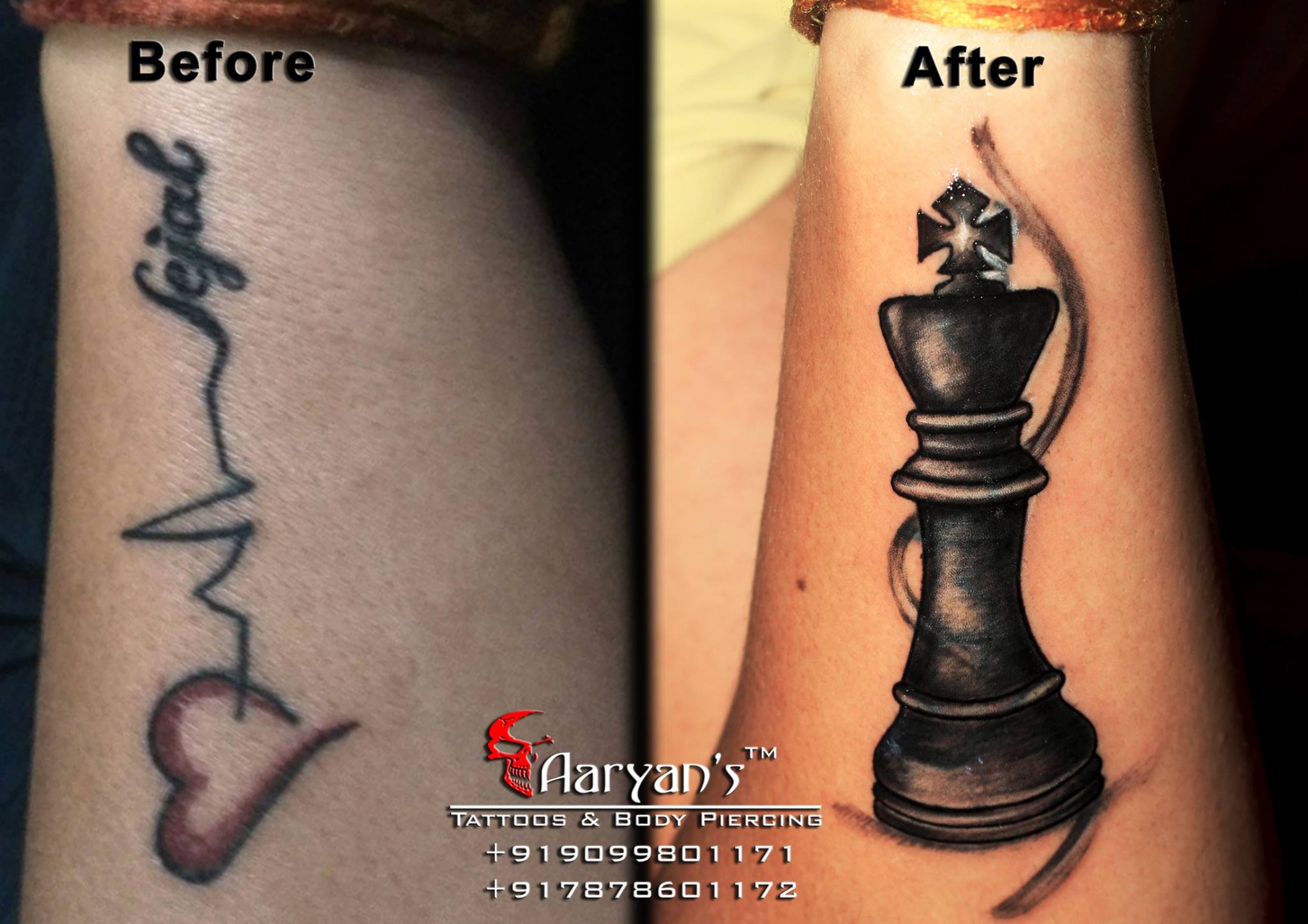 Inkden Tattoo Studio and Laser Removal Clinic - Small black and grey cover- up by Holly for Laura ( Thank you Laura ) Holly has been busy with quite a  few cover-up tattoos