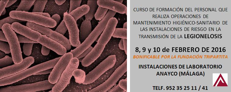 lab_anayco's tweet photo. #Curso inicial de #Legionelosis 8, 9 y 10 de Febrero de 2016 en #Malaga 
Bonificable por la #fundacióntripartita https://t.co/nEavZ9ppQ8