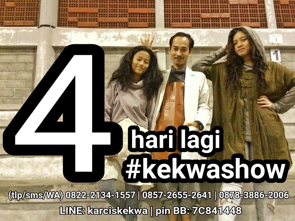 EMPAT HARI LAGI!
Pesen tiketnya: 0822-2134-1557 | 0857-2655-2641 | 0878-3886-2006
LINE karciskekwa | Pin BB 7C841448
