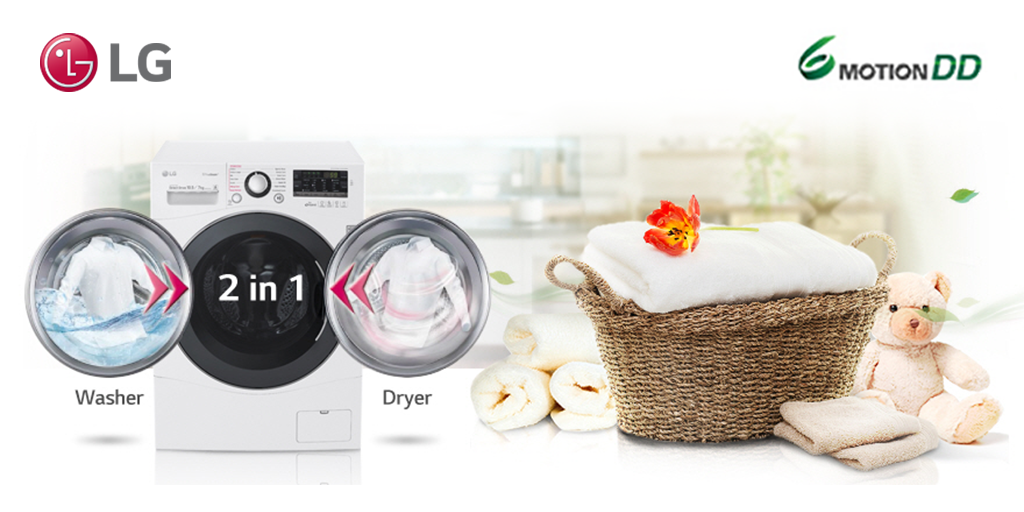 LGGulf's tweet photo. Wash your clothes, dry &amp; wear them right out of your LG #6MotionDD Washing Machine at once! https://t.co/UMwXr3tuTA https://t.co/IHf8ww03Qb