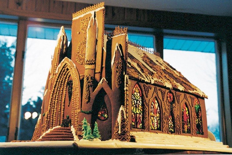 This could just take the biscuit !! Don't do wedding cake, do ginger bread castle or cathedral #wedding ideas