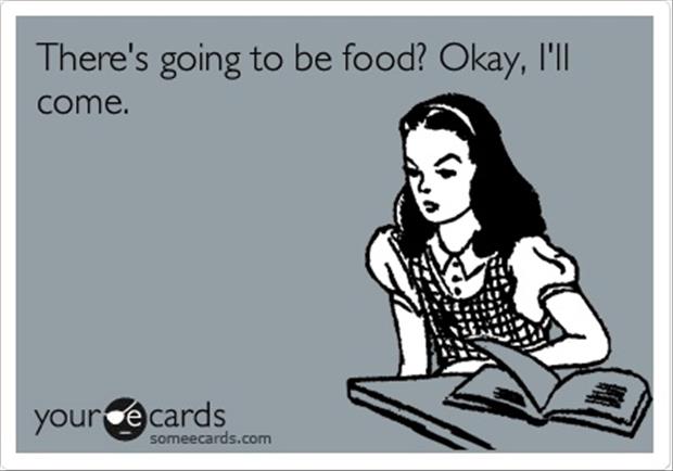 There's going to be #food? Okay I'll come.