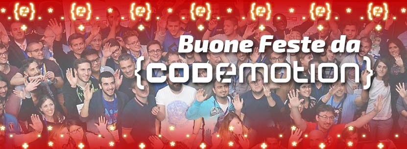 CodemotionIT's tweet photo. #Codemotion vi augura #BuoneFeste / Codemotion wishes you all the best! https://t.co/iQm5OK2SLu