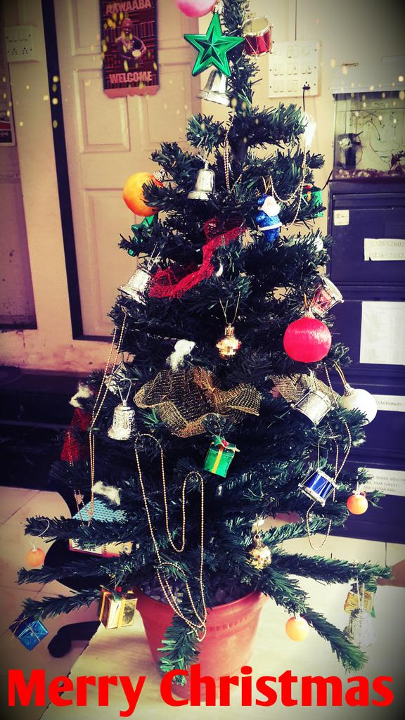 Spreading the festive cheer in office. Merry Christmas in advance!