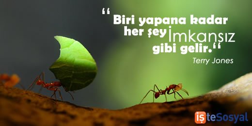 #Kesinlikle beğeneceğinizi düşündüğümüz bir söz: “ Biri yapana kadar her şey imkansız gibi gelir. “
