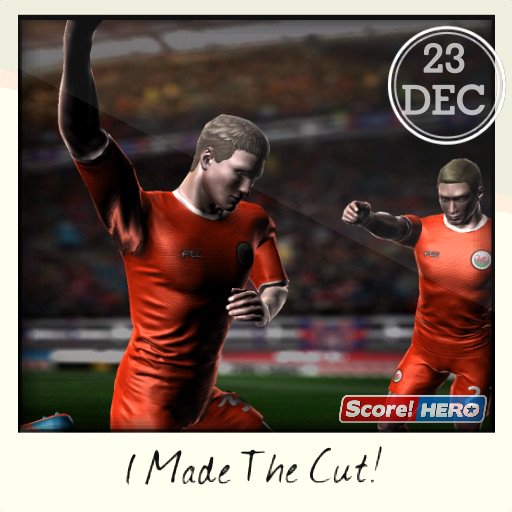I Made The Cut! #scorehero itunes.apple.com/gb/app/Score!-…