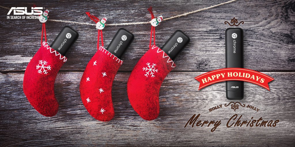 ASUS's tweet photo. #ASUSChromebit #CS10, the candy-bar-sized PC is a good gift that perfectly fits in your Christmas socks. https://t.co/ToJndwXpSN