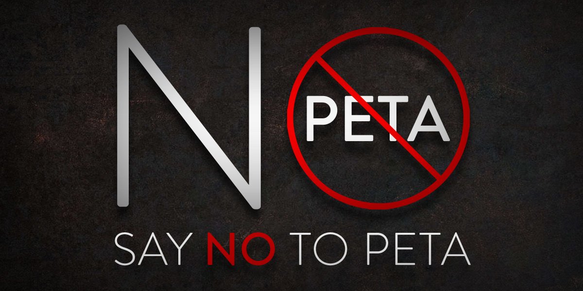 PplAgainstPETA's tweet photo. A reminder to say no to #PETA, an organization that would rather see an animal dead than in your loving arms https://t.co/gH6S6sP5AS