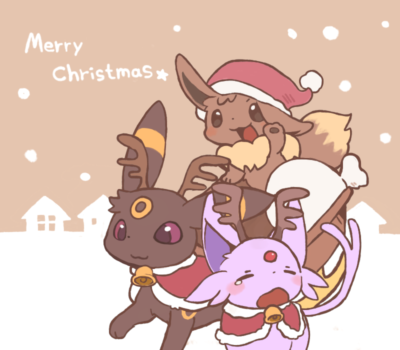無料イラスト画像 Hd限定ポケモン クリスマス イラスト イーブイ