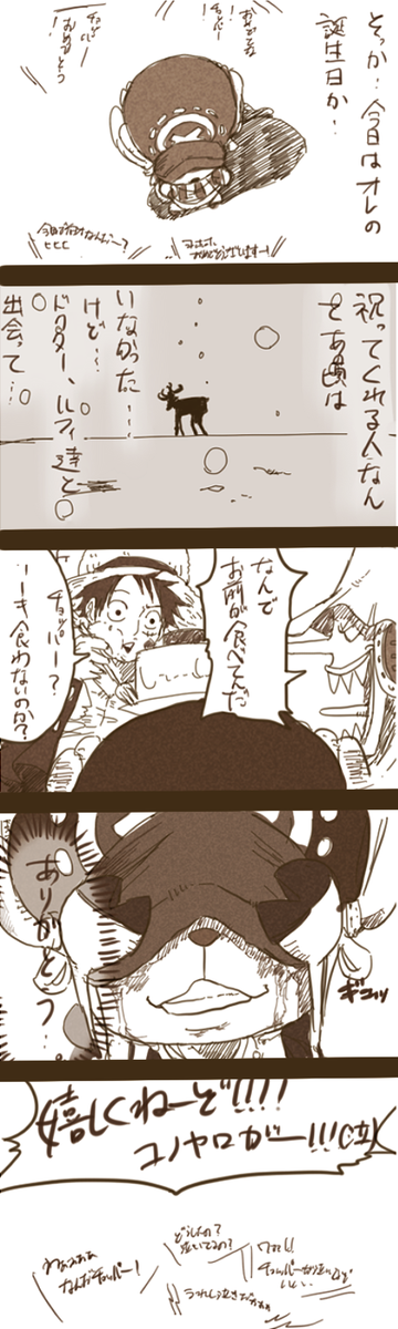 チョッパーお誕生日おめでと！！！！
　
　#チョッパー生誕祭2015 