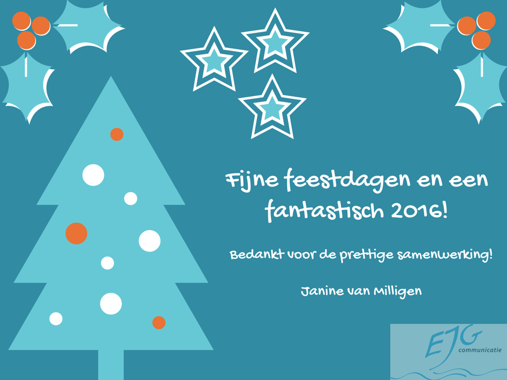 buro4events's tweet photo. Wat is 2015 omgevlogen! Een jaar vol leuke opdrachten en mooie samenwerkingen. Fijne feestdagen en geweldig 2016! https://t.co/GS0tlmwg9n