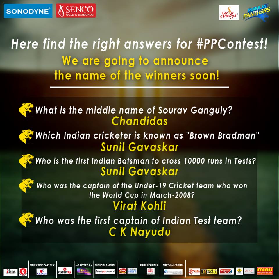PuruliaPanthers's tweet photo. #PantherFans,
Find the correct answers of #PPContest below! @prosenjitbumba @Jisshusengupta @srispeak https://t.co/ZMXev4A0Sh