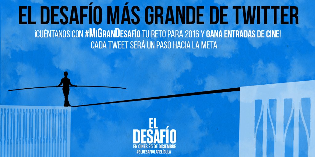 sonypictures_es's tweet photo. Con #MiGranDesafío gana entradas para el mayor espectáculo audiovisual del año. Cada tweet es un paso más a la meta. https://t.co/qtrgLJVBlk